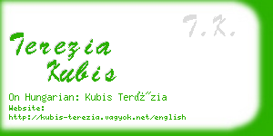 terezia kubis business card